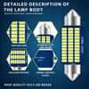 10PCS Festoon C5W LED 31 36 39 41mm 4014 Chips LED Canbus C10W Car LED Interior Reading Light Dome Lamp 12v