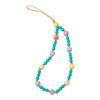 New green soft pottery beaded mobile phone chain, small fresh women's personalized pendant, anti-lost mobile phone case pendant