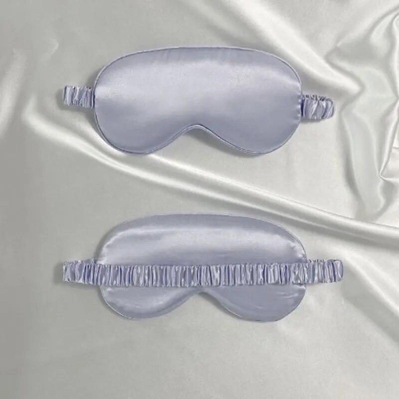 2pcs Simulation Silk Blackout Eye Mask Breathable Travel Lunchtime Satin Eye Mask Sleep Sleep Eye Mask