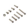340PCS/SET M3 Stainless Steel Hex Socket Screws Nut Set With Box nut sock  metic nut and bolt assortment  thumb screw m3 color