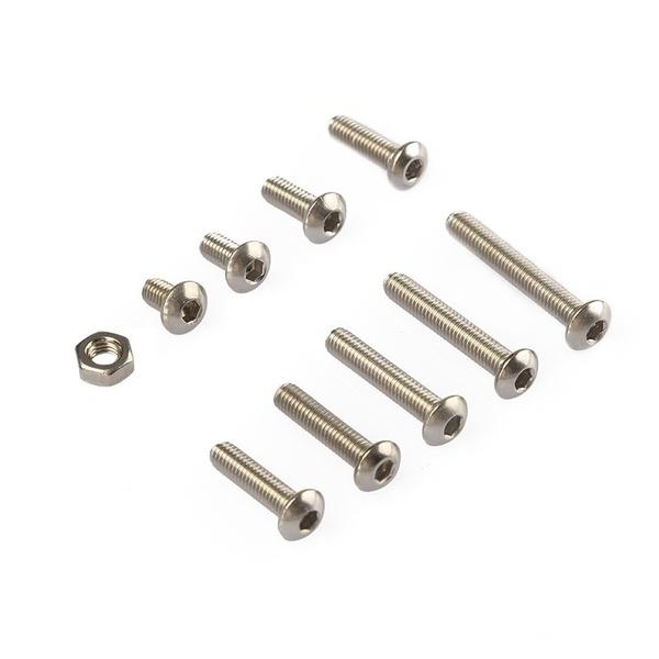 340PCS/SET M3 Stainless Steel Hex Socket Screws Nut Set With Box nut sock  metic nut and bolt assortment  thumb screw m3 color
