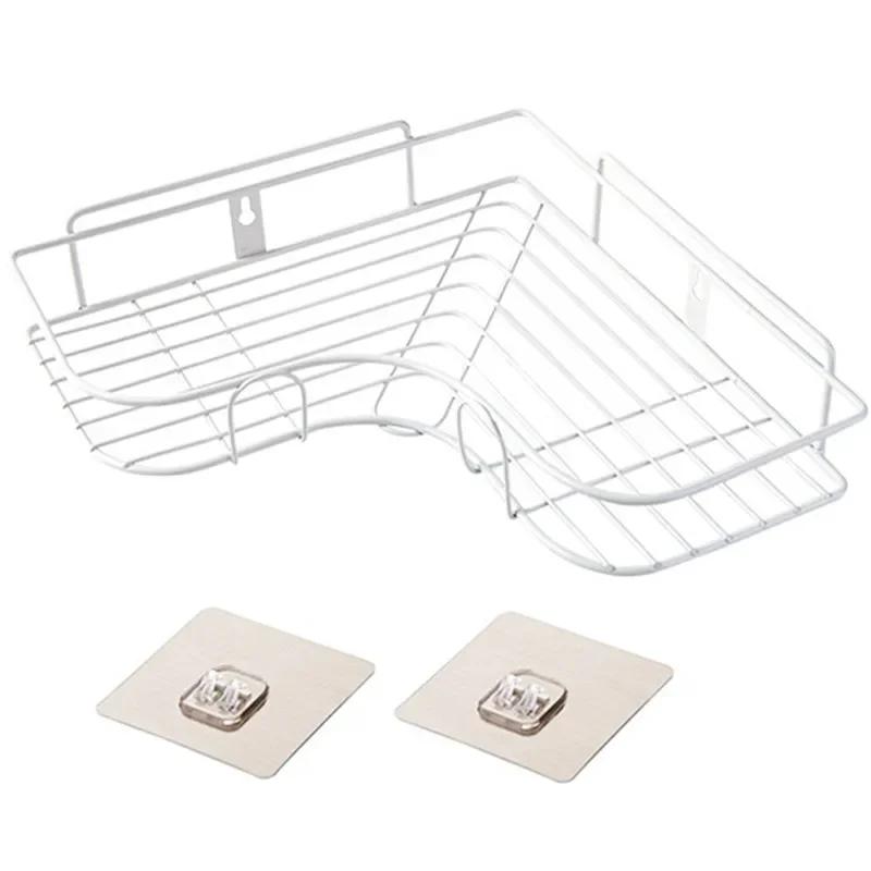 1x Stainless Steel Bathroom Corner Shelf Shower Shampoo Soap Cosmetic Shelves Bathroom Accessories Storage Organizer Rack Holder