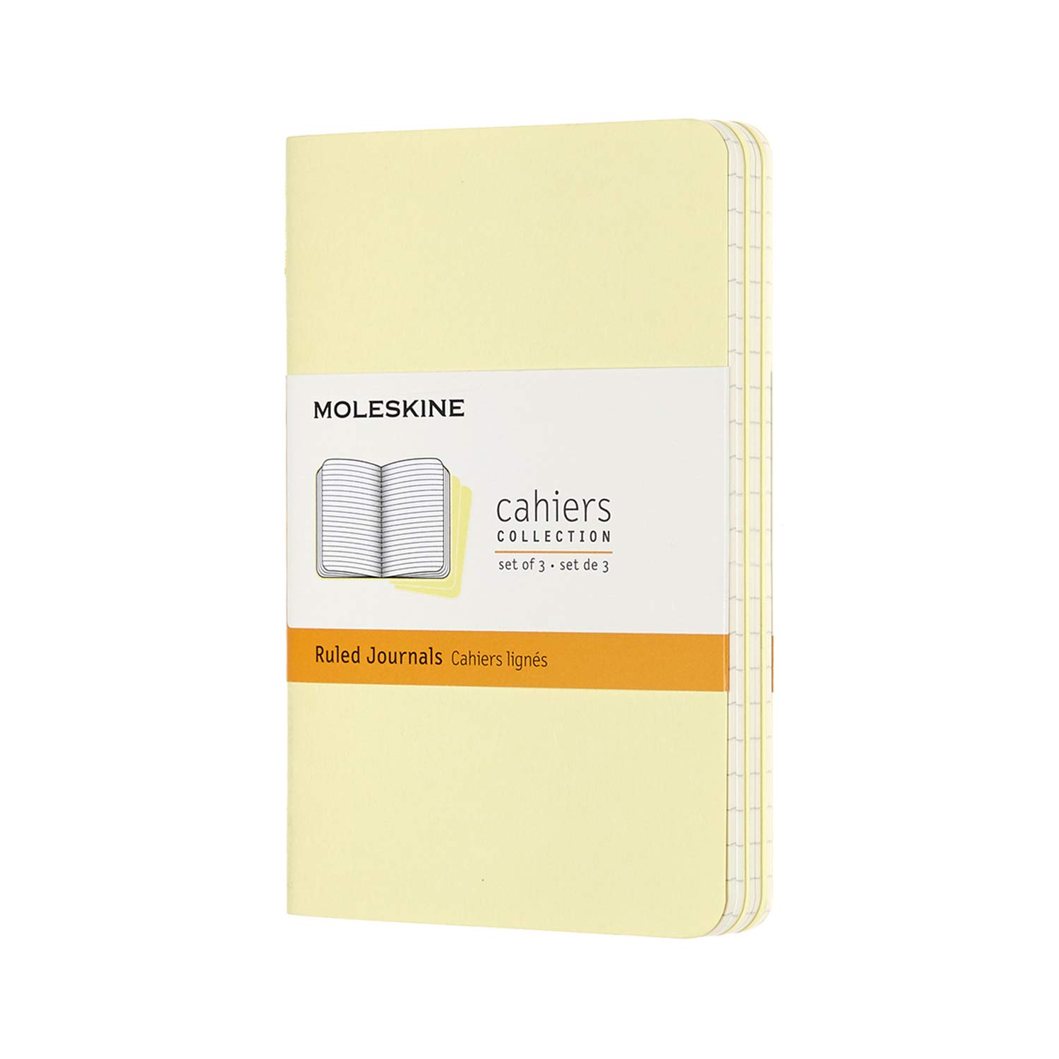 

Moleskine Notebook Cahier Journal Set of Pocket Tender Yellow CH011M23 3, Lined, Size,