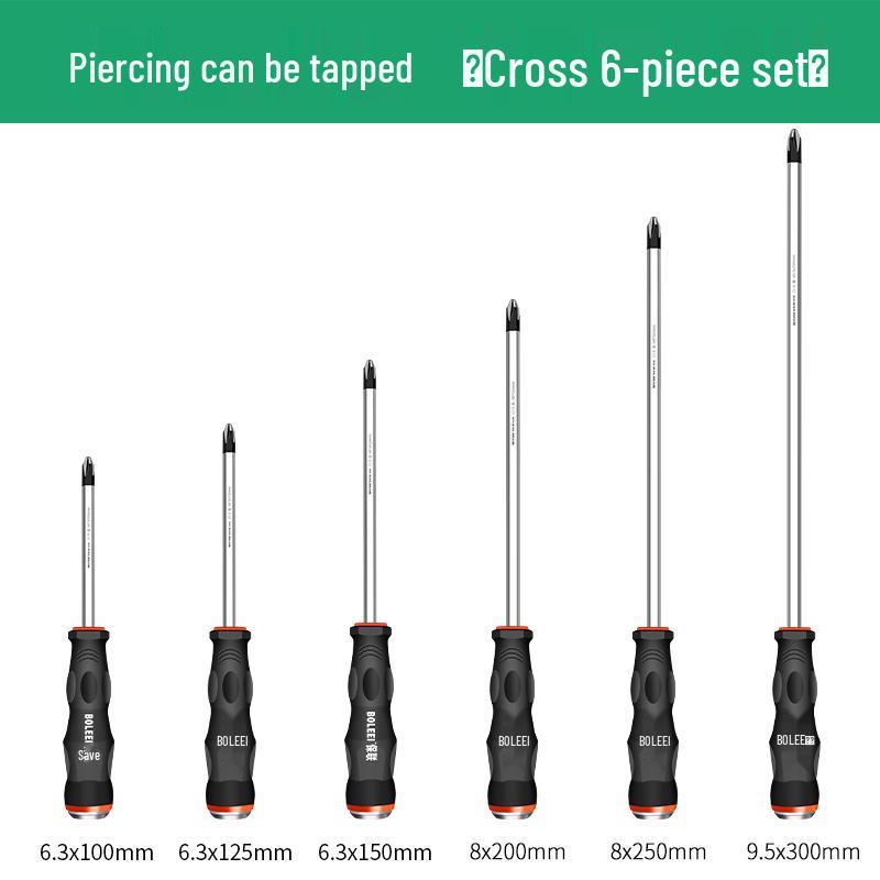 Multi-Function Screwdriver Tool Set: Cross-Head, Slotted, Torx, Flat-Head, Hammer-Compatible