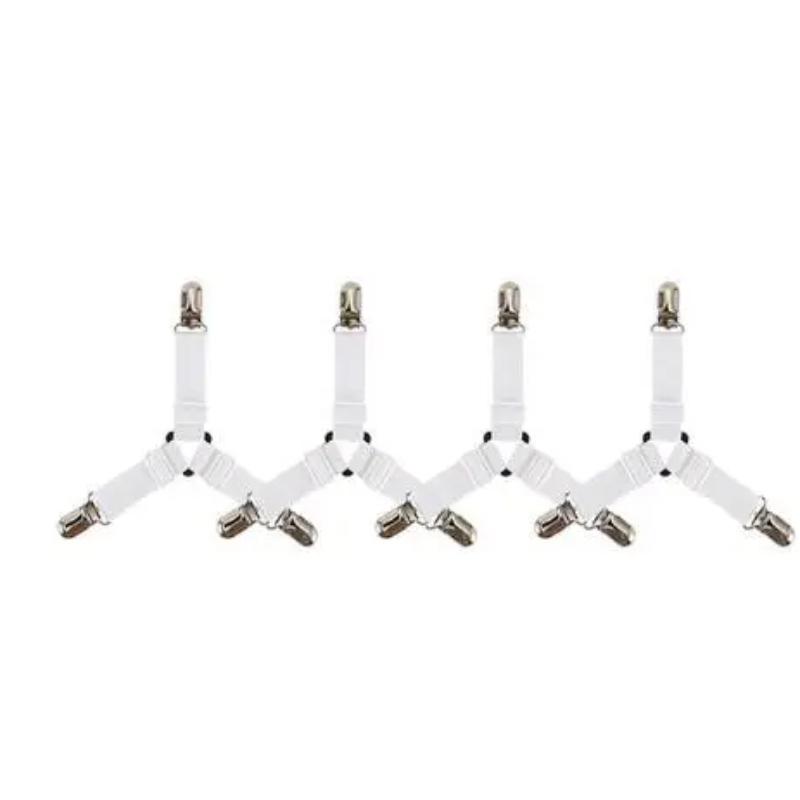 4Pcs Bed Sheet Fasteners Holder Gadgets for Bed Sheet Organizer Mattress Cover Clip For Home Elastic Straps Adjustable Clips