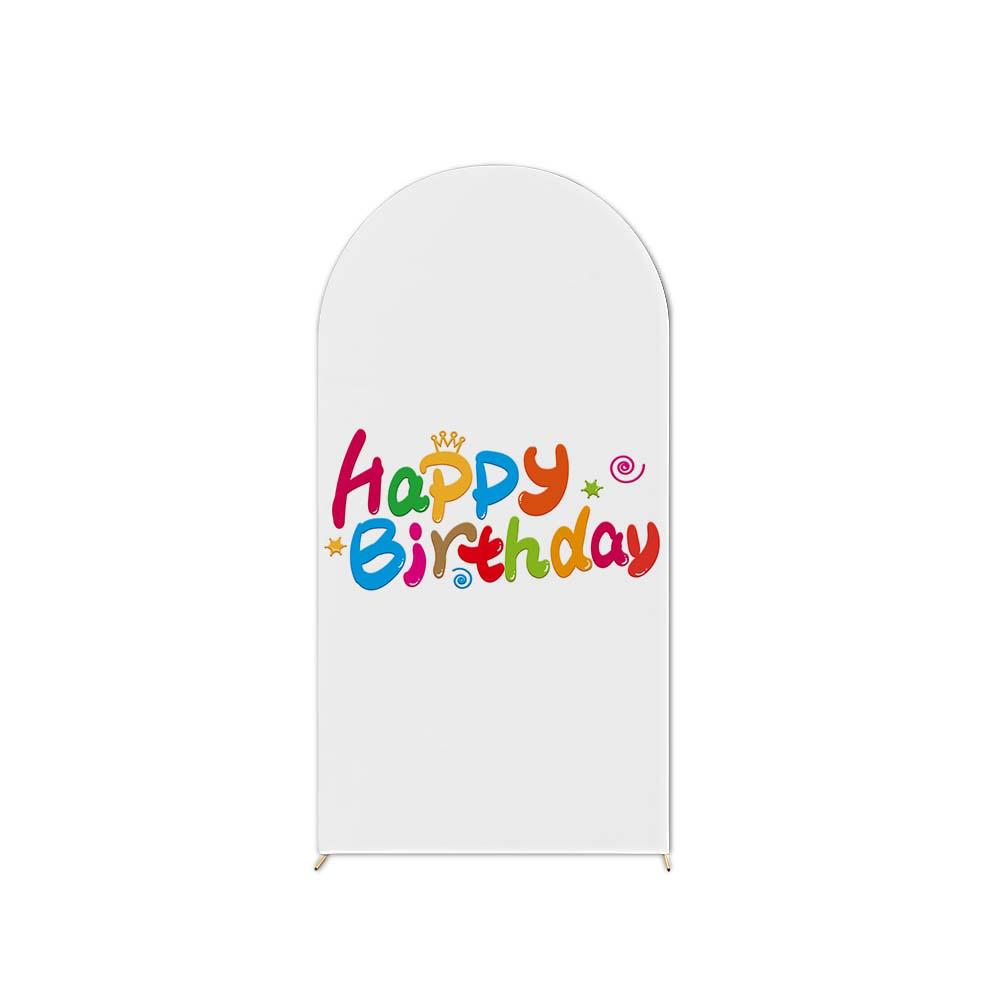 Birthday Party U-Shaped Elastic Arch Cover for Decorative Photography Scenes