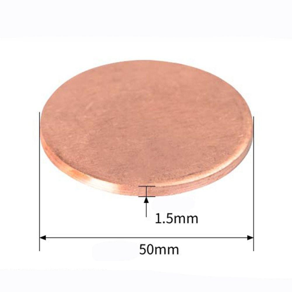 2Pcs Circular Metal Round Plate T2 Copper Discs Blanks Metal Sheets Crafts, Electrical Repairs
