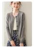 2024 Autumn/Winter Women's Cashmere Cardigan: Round Neck, Loose, Versatile Knitwear Sweater and Wool Coat