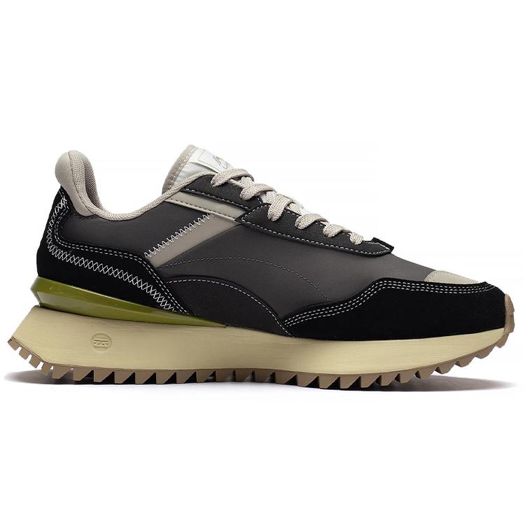 New LiNing Zaiwu Cushioned Anti Slip And Wear Resistant Lightweight Low Top Sports Casual Shoes Men's Black Gray White AGCS261-2