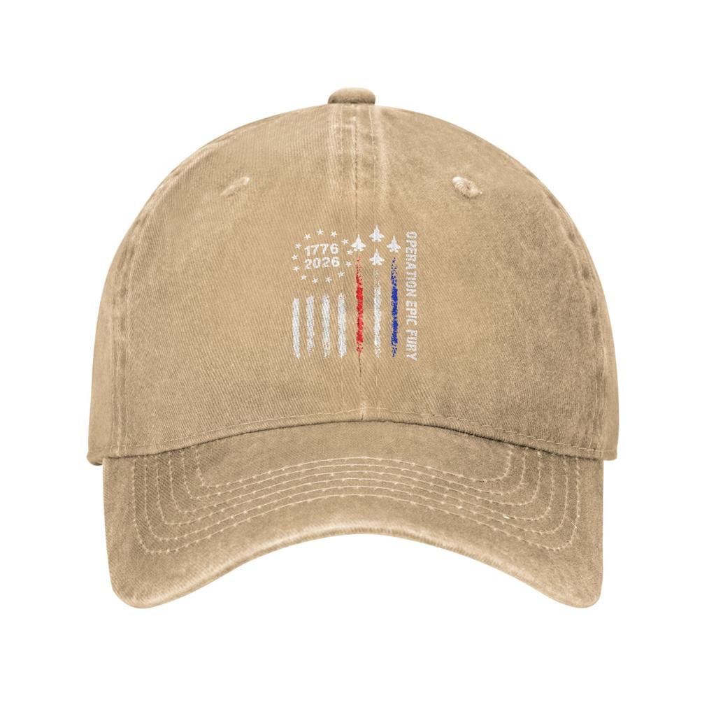 Washed Baseball Cap Operation Epic Fury Summer Hip Hop Hats For FeUnisex Unisex Yk Cute Outdoor Gym Sun Snapback Cap