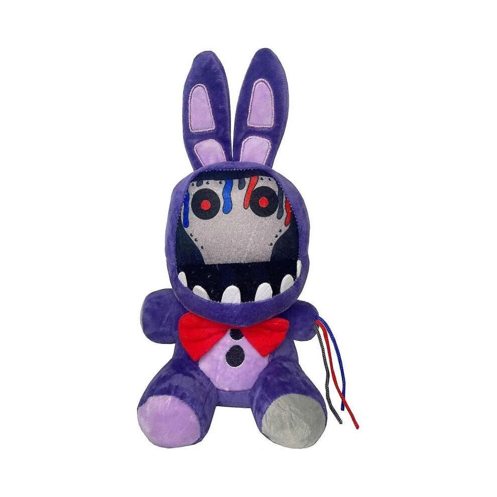 FNAF Withered Purple Bunny Plush Toys, 20cm FNAF Security Breach Bonnie Doll, Collectible Nightmare Freddy Plush Toys for Kids