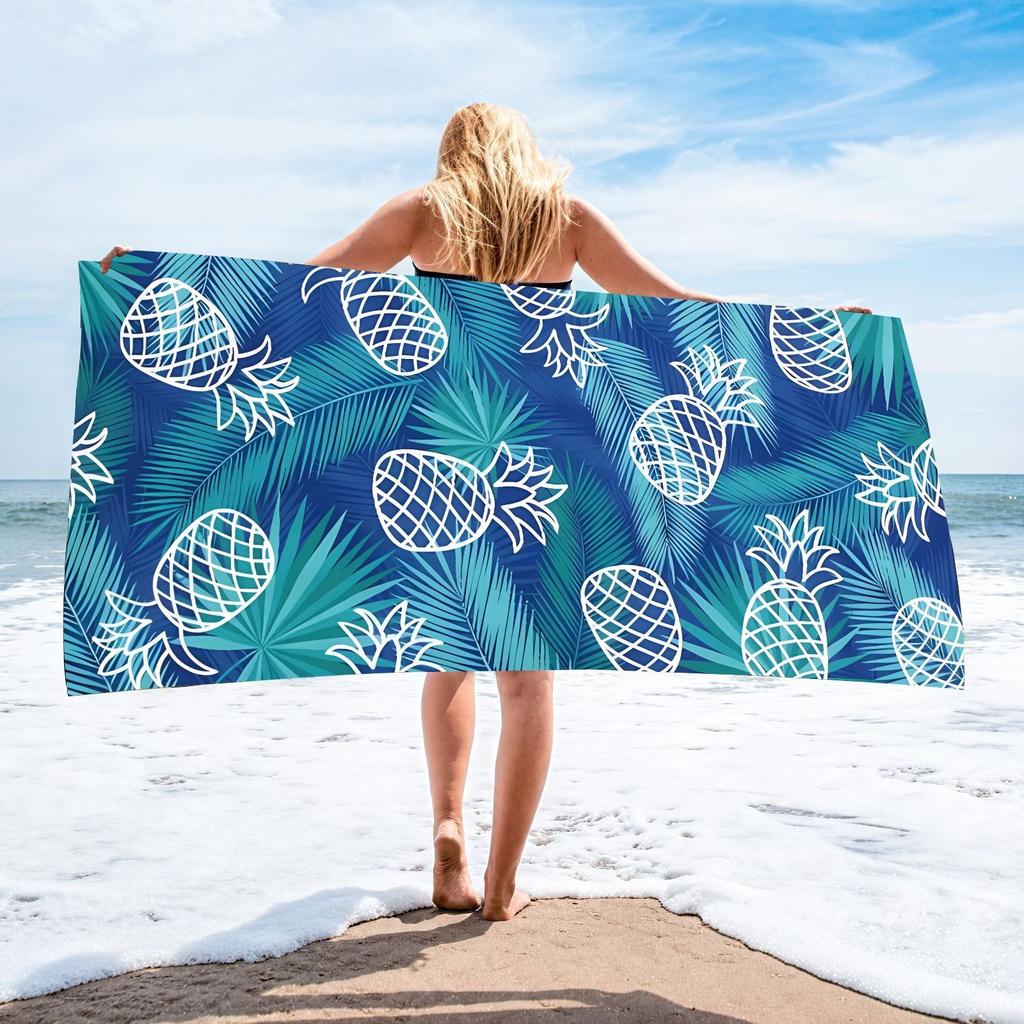 Cute Cartoon Cow Print Beach Towel Black and White Animal Polyester Quick Dry Bath Towel Summer Pool Swim Kids Girls Sand Free