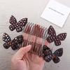 Star U Shape Hair Styling Comb Rhinestone Spring Hair Comb Cute Invisible Extra Hair Holder  Lady
