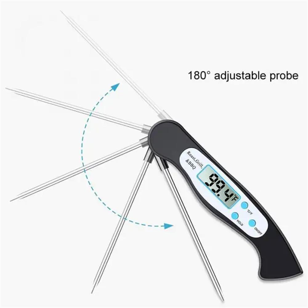 Food Thermometer Digital Food Cooking BBQ Meat Fork Barbecue Probe Wireless Meat Foldable Thermometer
