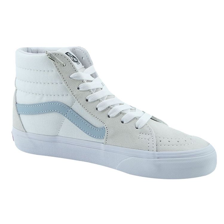 Vans Sk8 Patchwork Casual Lightweight Durable High-Top Skate Shoes Unisex Sneaker Fog-Blue VN0A32QG9LY