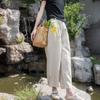 Spring Summer Artistic Loose Sand-Washed Linen Casual Pants for Women - Slimming, Lightweight Meditation Lantern Style