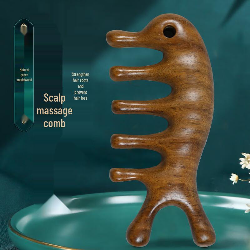 Sinle Golden Sandalwood Meridian Massage Comb