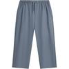 Li Ning Solid Color Straight Leg Nine-Point Knitted Sports Pants Men Bottoms Cool-Black AKLT637-1