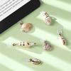 6 Pcs Dust Plug Charms for Kindle - Fantasy Crystal Flower Seashell Pendant Compatible with Kindle & Phone Type C/USB C