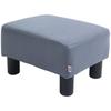 Microfiber Cloth Footstool, Small Foot Rest, Rectangle Sofa Stool for Bedroom Living Room, Grey