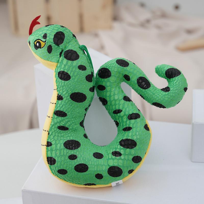 Adorable Year Of The Snake Plush Toy Charming Sequin Stuffed Animal For Kids