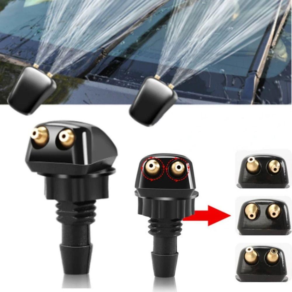 

12 Pcs Replacement Nozzle Wiper Water Spray Jet Dual Holes Sprayer Water Spout Outlet SUV 12Pcs