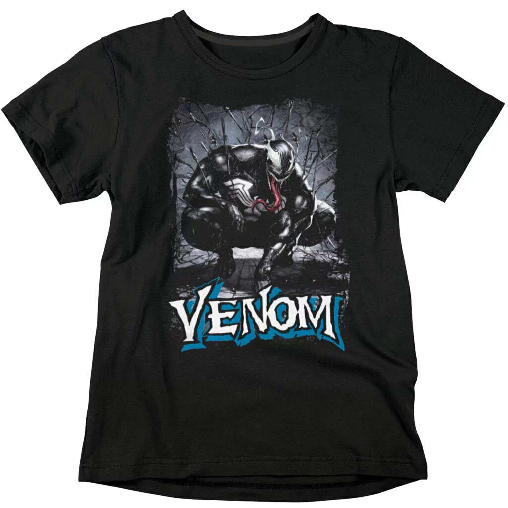 Fashion 2026 Authorized High Quality New Venom Niche Print Fashion Men's Casual Crew Neck Loose Short Sleeve T-Shirt