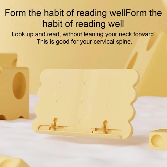 Adjustable Book Stand for Kids, Multi-Angle Reading Rack for Book Tablet, Thickened Book Holder for Desk, Hands-Free Cookbook Stand