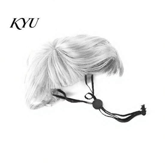 Cute Pet Cosplay Bob Wig, Funny Cat Wig with Adjustable Elastic Band, Soft Breathable for Dogs Mesh, And Cats, Halloween Party Accessories Washable