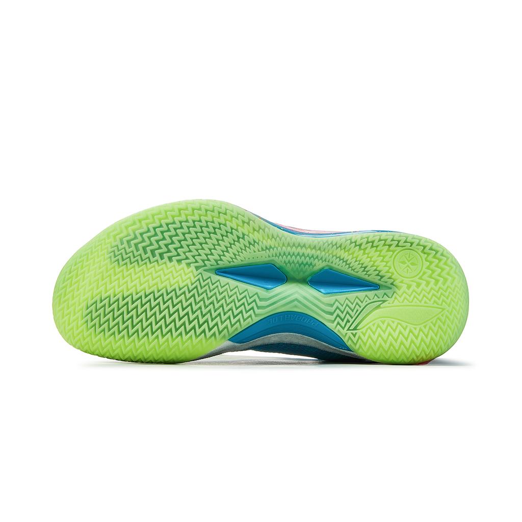 New LiNing Blade 4V2 Poisonous Frog Cushioned Wear Resistant Lightweight Low Top Basketball Shoes Men's Turquoise ABAU059-1