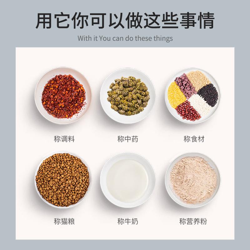 USB Rechargeable Digital Spoon Scale, 0.1g Precision Mini Weighing Spoon, Kitchen Baking & Pet Food Measuring Scale