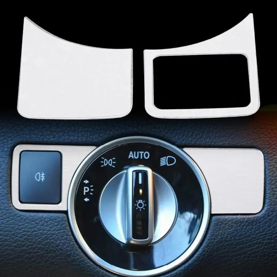 

2025 Hot Racing Grills Car Head Light Lamp Switch Cover Sticker Trim For Mercedes Benz A B C E GLK CLA Class C117 W176 W246 W204