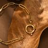 Waterproof Spring Clasps Chain Bracelet For Women, Stainless Steel Paperclip Link Hand Wrist Jewelry Non Tarnish