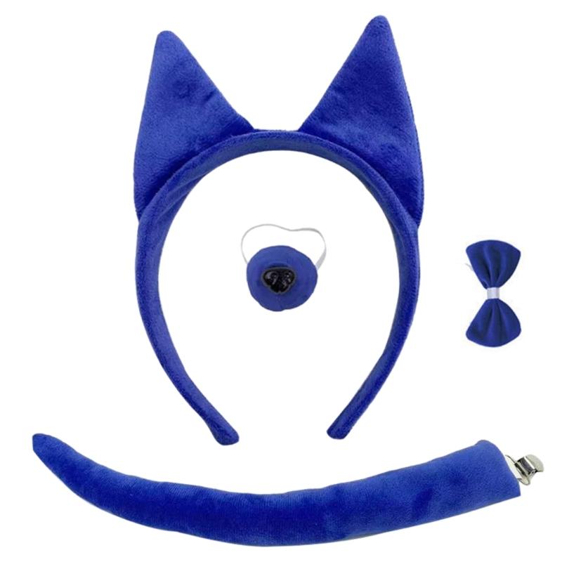 Tecknade Katter Hundar Åsnor Kostymtillbehör För Barn Pojke Flicka Halloween Cosplay Födelsedag Jul Rollek