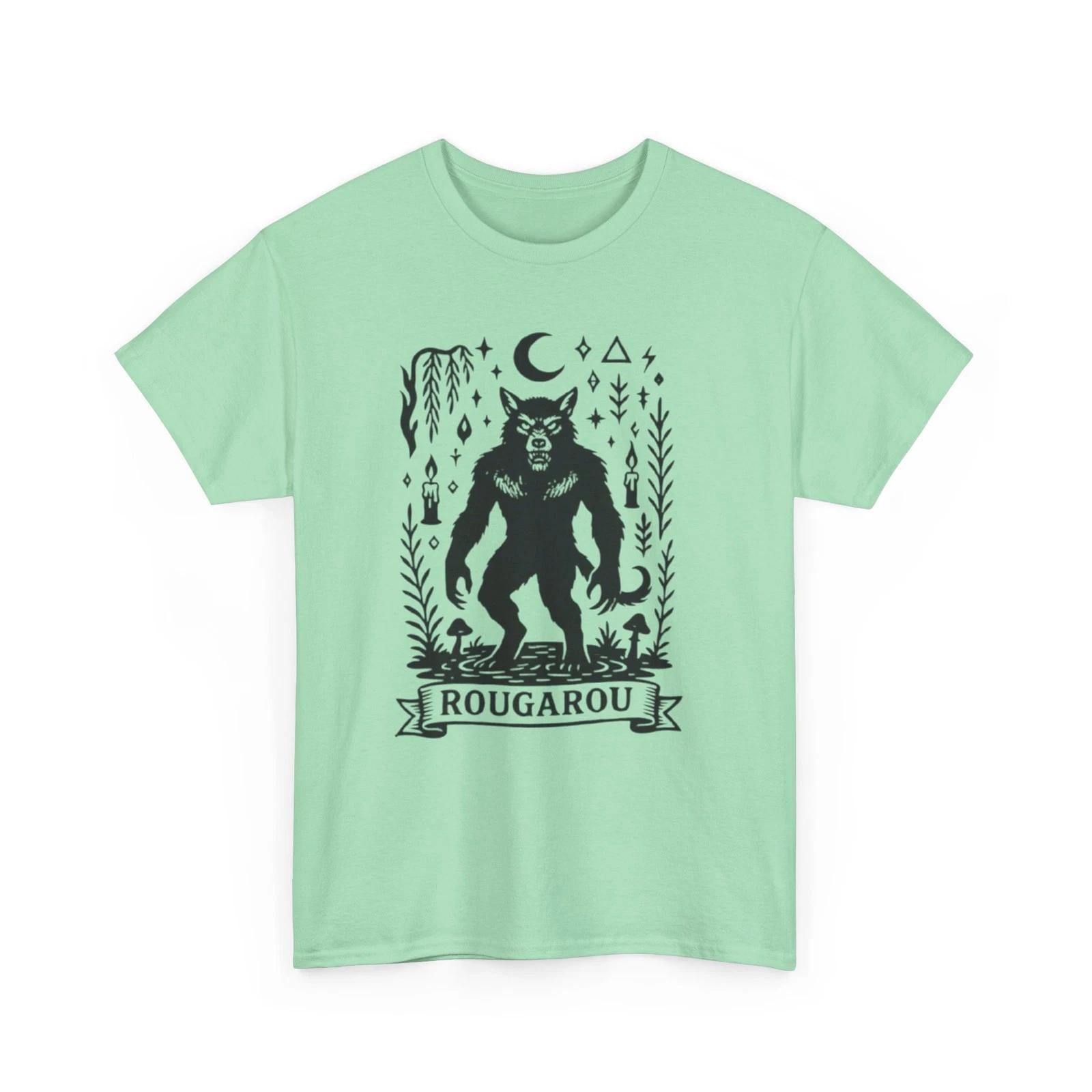Louisiana Cryptic Legend Rougarou Printed T shirt Mythical Creature Collectible M