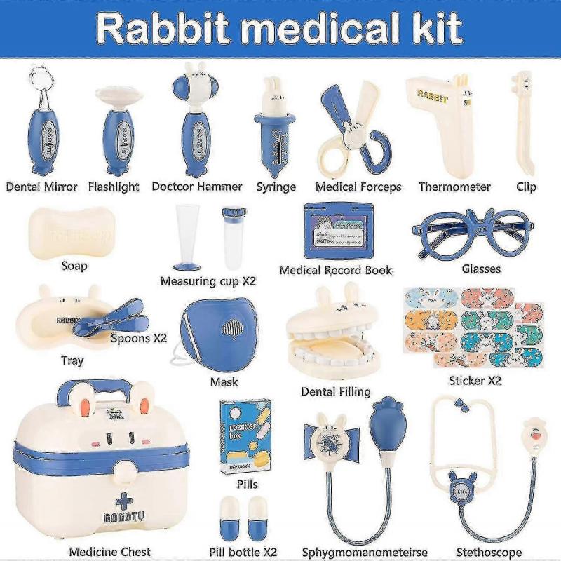 Arztkoffer für Kinder - Rollenspiel Lernspielzeug, Medizinisches Set mit Stethoskop, Arzt-Spielset für Zahnarzt, Rollenspielzeug Fo