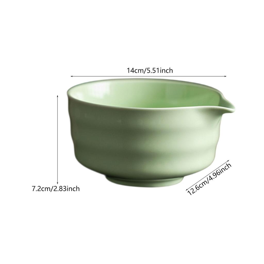 Matcha Bowl with Pouring Spout Ornament Multifunctional Tea Making Tool Tea Bowl for Tea Room Home Dining Room Kitchen Friends