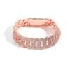 BES Personalized Hip Hop Jewelry 18mm Wide Bling CZ Iced Out Rhombus Rose Gold Plated Flat Miami Cuban Chain Bracelet
