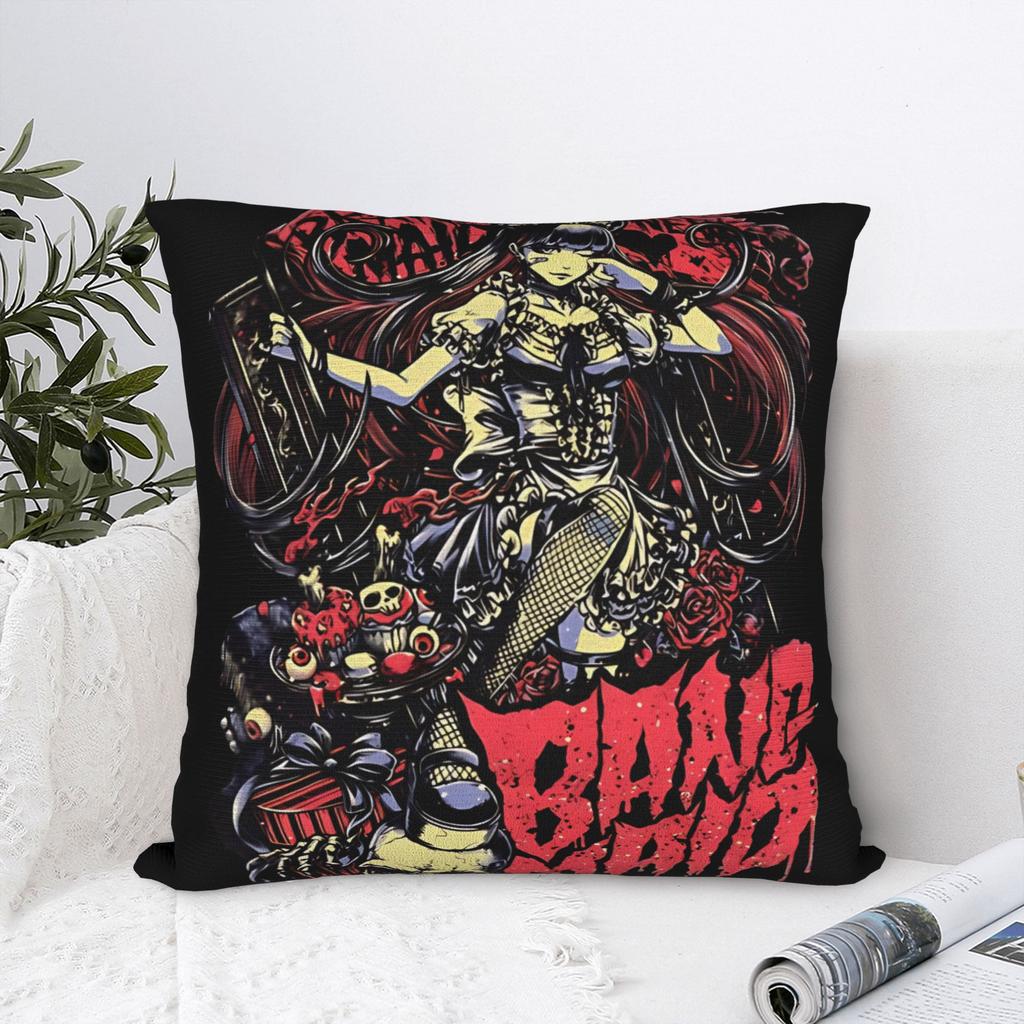 Mr. Aid Band Maid Rock Square Pillowcases Polyester Home Cushion Cover Creative Home Decoration Throw Pillow Case 45*45