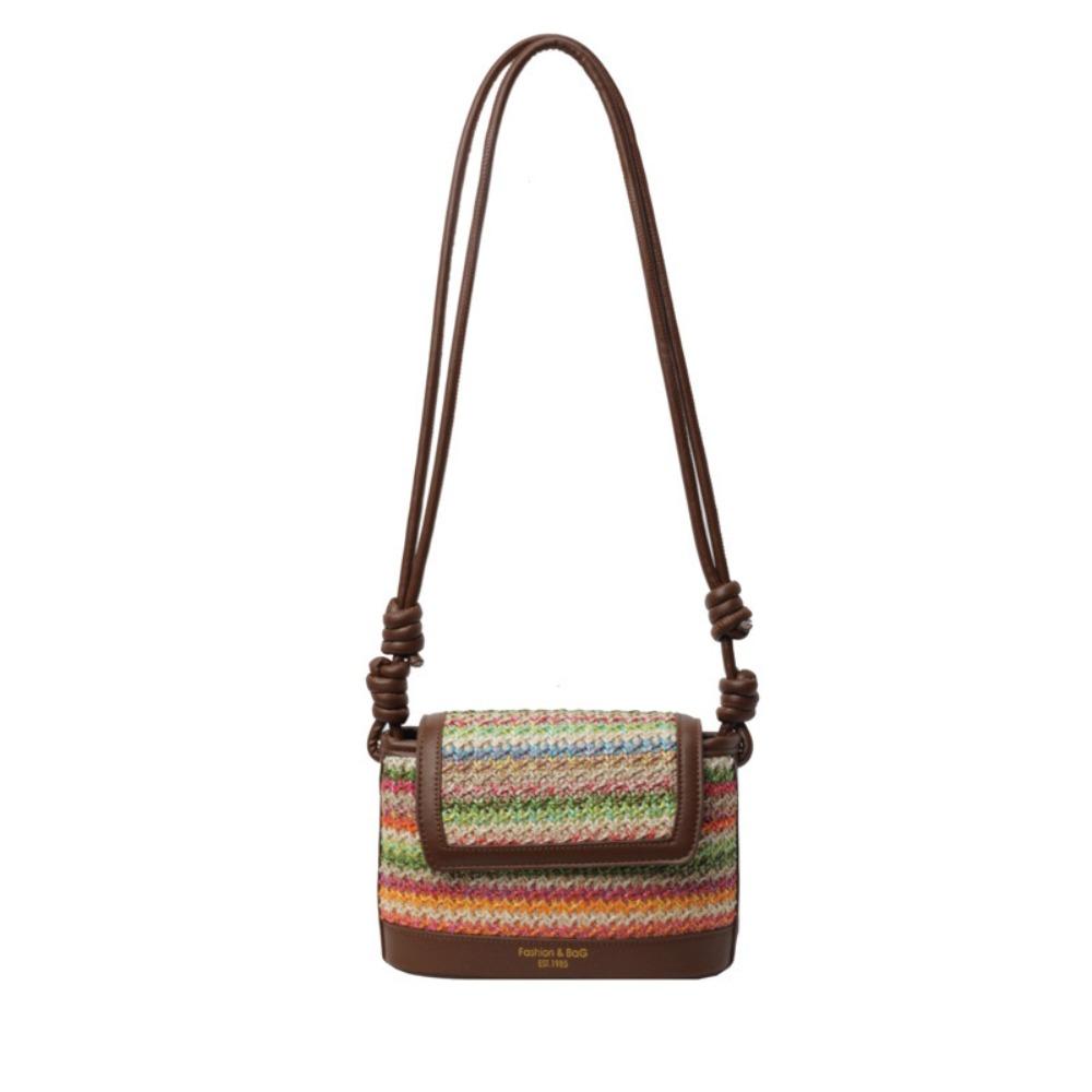 Shopping Bag Straw Bag Large Capacity Bohemian Shoulder Bag Simple Weave Bag  Summer