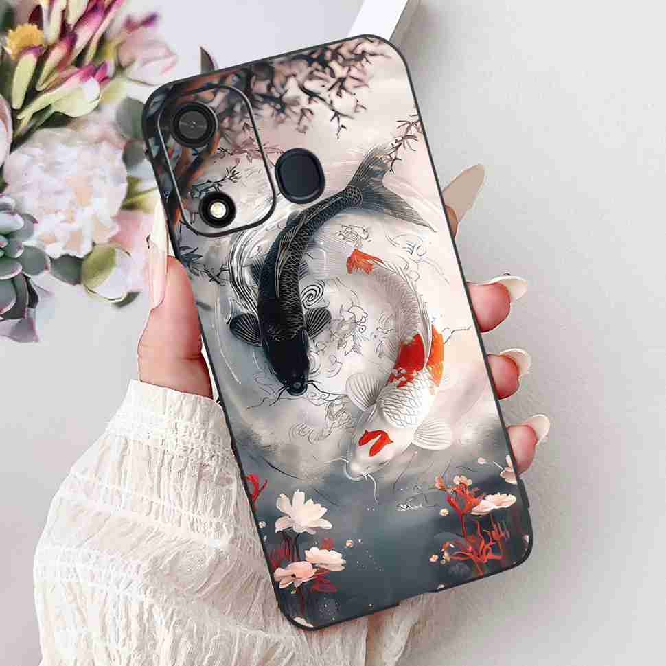 Fashion Butterfly For Itel A27 A27 Case Soft TPU Silicone Black Cover For Itel A27 ITEL P17 Luxury Flower Protective Casing Bags