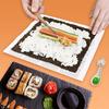 Portable Sushi Roller Mat with Plastic Rice Curtain - White Sushi Making Tool for Home & Picnics, Sushi Making Supplies