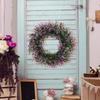 Artificial Eucalyptuses Flower Wreath Door Wreath PurpleFlower Wreath Christmas Festival Wreath for Front Door