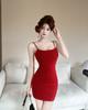 Suspender Dress Female Butterfly Hollow Waist Spice Girl Sexy Figure Hip Skirt Imperial Sister Tube Top Suspender Skirt