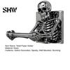 Dark Aesthetic Bathroom Fixtures Skeleton Toilet Paper Holder, Wall Mount Skull Tissue Gothic Spooky Restroom Art Roll Organizer Stand, Halloween
