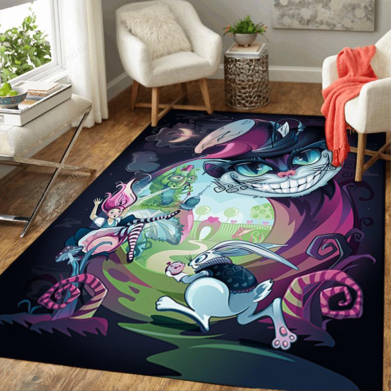 Cute Cartoon Cheshire Cat Rug Floor Mat for Living Room or Bedroom Soft and Comfortable Carpet a Gift for Birthday and Holiday.SFF0917352
