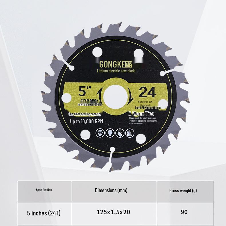 Ultra-Thin Woodworking Lithium Battery Saw Blade for 5", 5.5", and 6" Angle Grinders