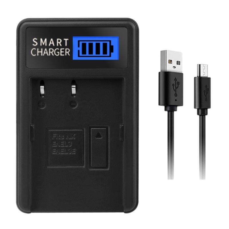 

LCD USB EN-EL3 Replacement Charger for D100 D100 SLR D200 D300 D300s D50 D70 D70s D80 D90 DSLR D700 Cameras 1