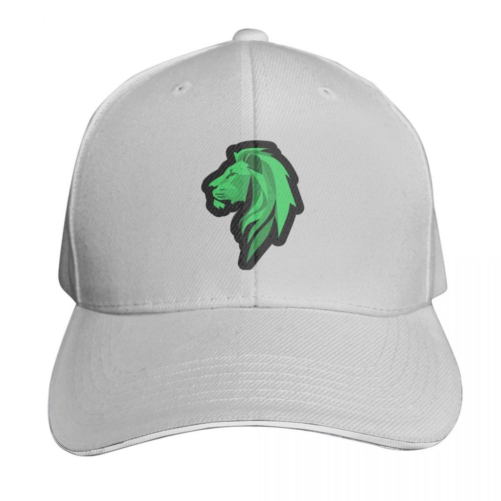 Lion head in green Stylized Baseball Cap golf hat genuine Thermal Visor Sunhat custom caps Womens Hats For The Sun Unisexs