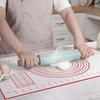 Bakmatta i silikon med måtträknare Degmatta Pizza Tårta Degmakare Kök Matlagning Grill Non-Stick Redskap Bakverk